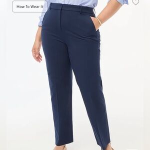 J Crew Kallie Straight Leg pant navy